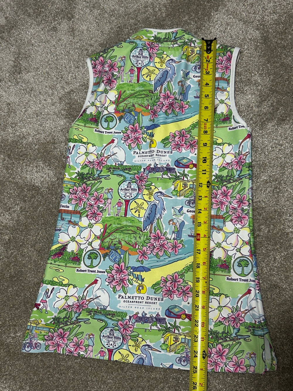 Smith & Quinn Palmetto Dunes Hilton Head Island Golf Print Quarter Zip, XS - Picture 7 of 7